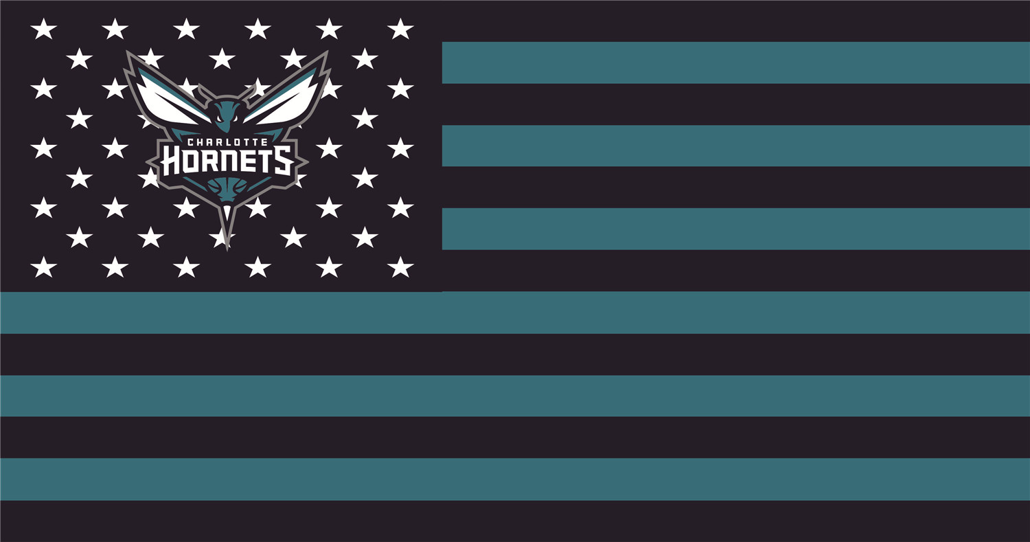 Charlotte Hornets Flags fabric transfer